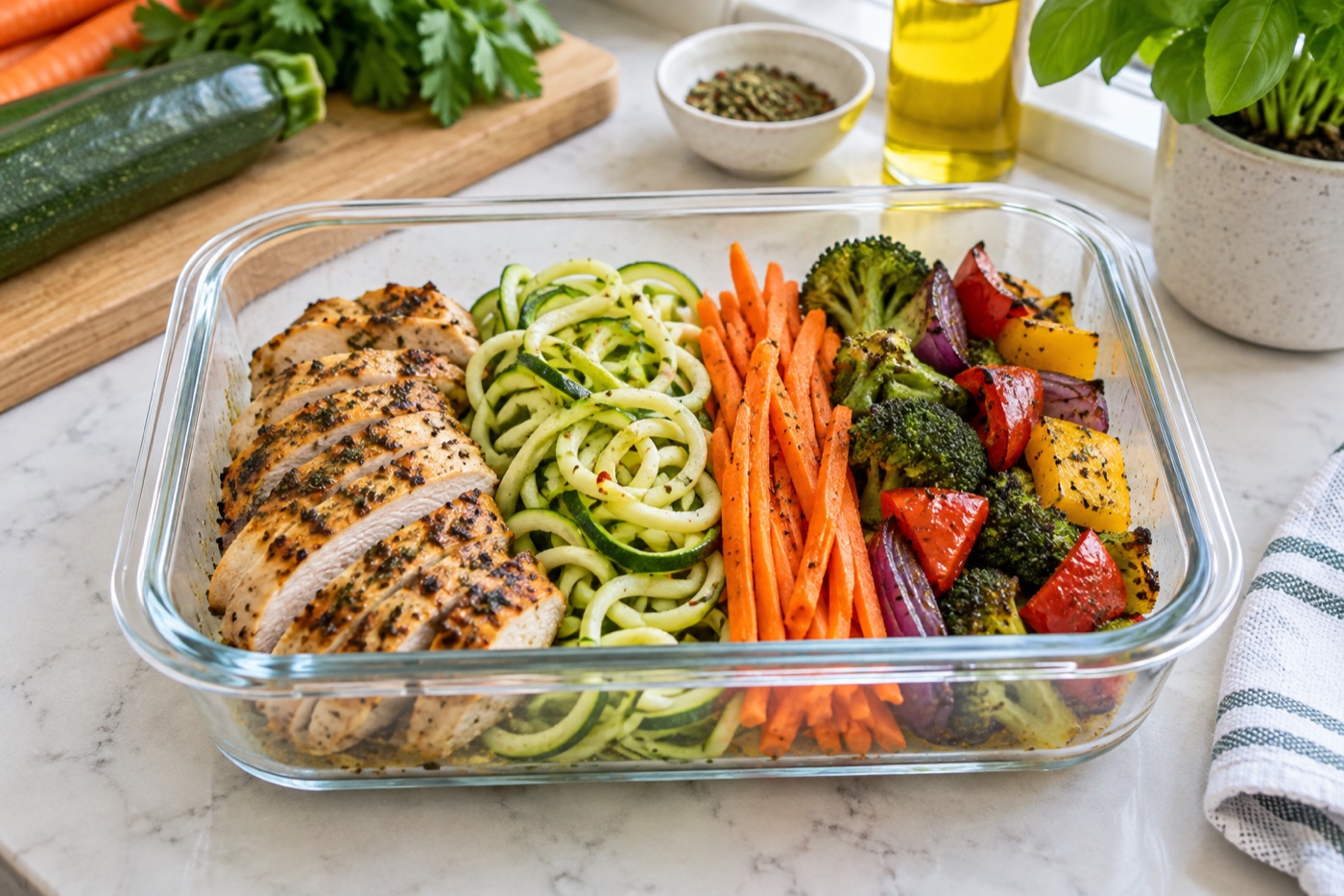 Low carb colorida, referência visual apresentada no guia